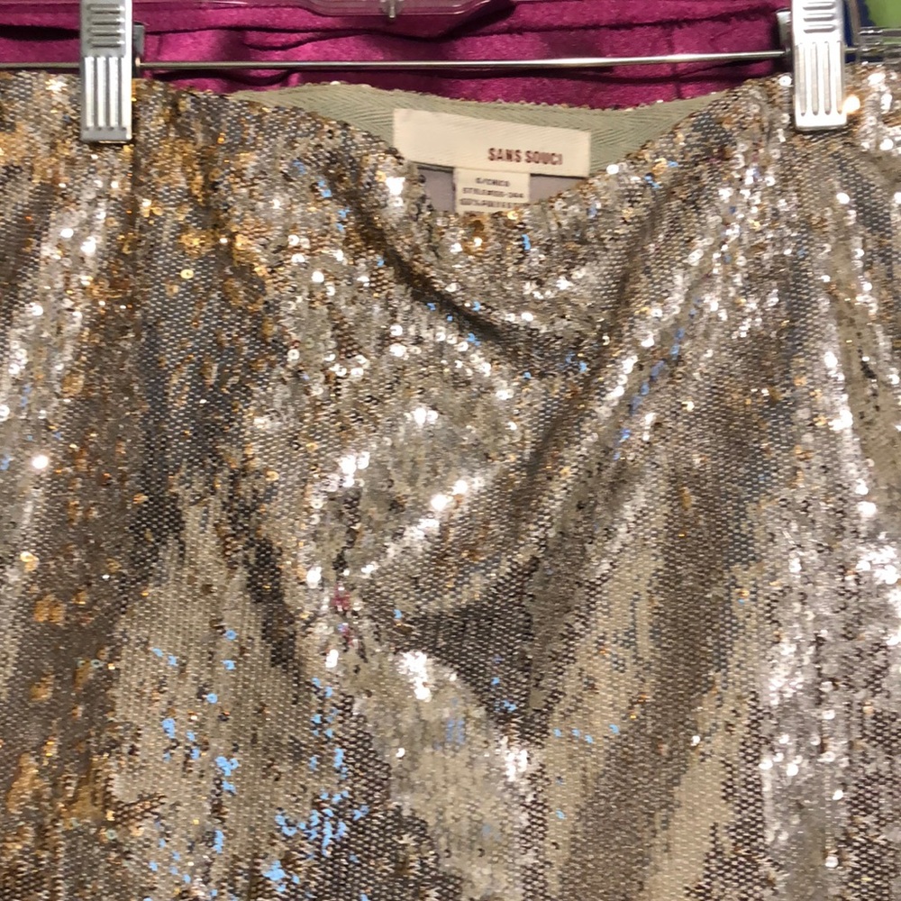 Sequins mini skirt